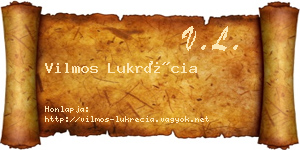 Vilmos Lukrécia névjegykártya